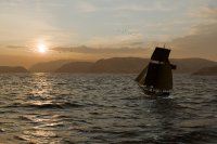 Sailing towards the sunset