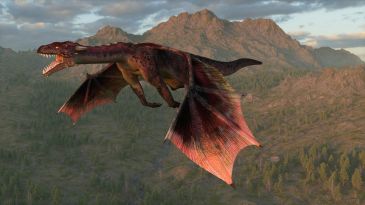 Flying red dragon