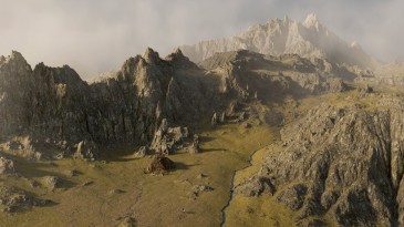 High mountain pass