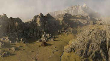 High mountain pass