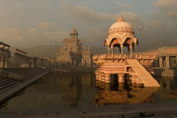 Water temple in the day