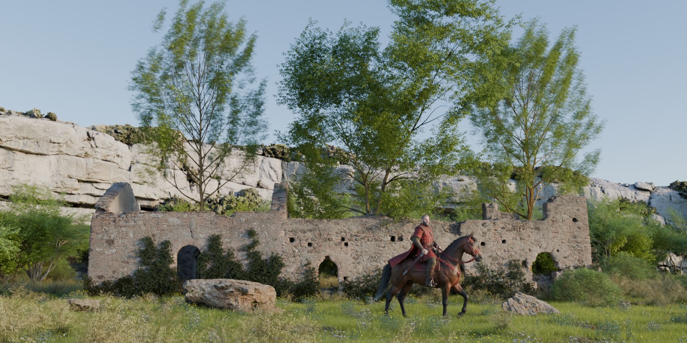 A scene with Bagapie assets